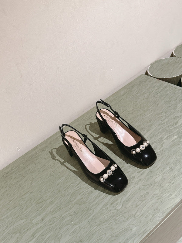 CD 25 Slingback Heels Patent Leather 241871