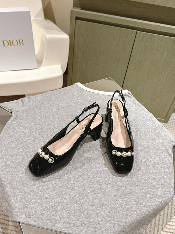 CD 25 Slingback Heels Patent Leather 241871