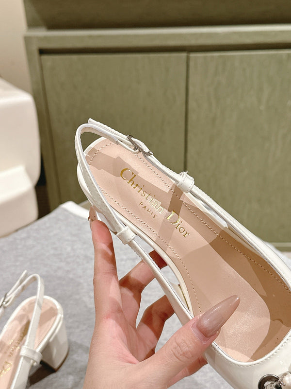 CD 25 Slingback Heels Patent Leather 241871