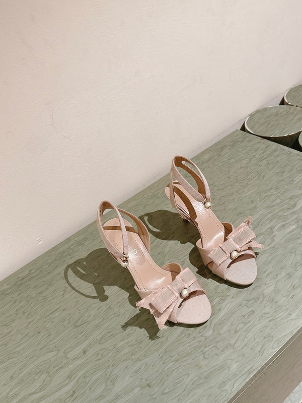 CD 25 Or Adiorable Heeled Sandal Tassel Grosgrain 241756