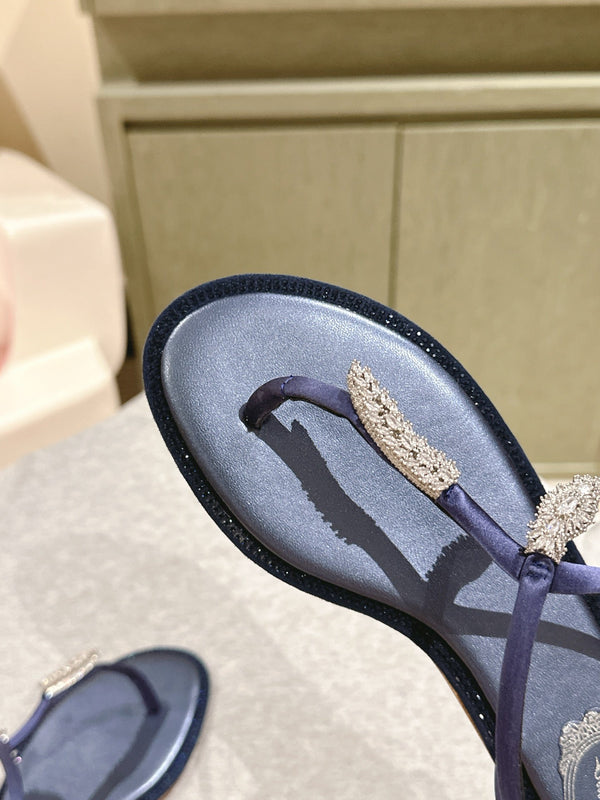 RC 25 Thong Snake-Shaped Diamond Black Silk Rhinestones 268069