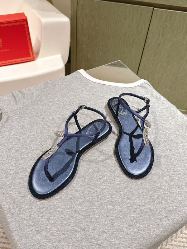 RC 25 Thong Snake-Shaped Diamond Black Silk Rhinestones 268069