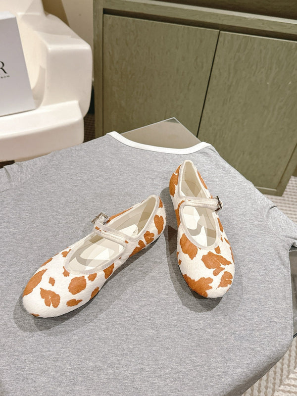 The Row 25ss Mary Jane 10mm Light Brown White Horsehair 451274