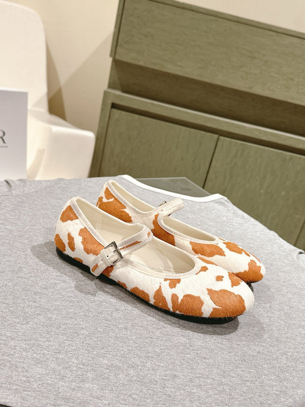 The Row 25ss Mary Jane 10mm Light Brown White Horsehair 451274