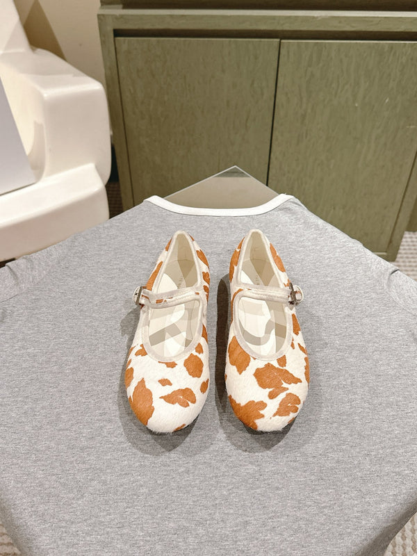 The Row 25ss Mary Jane 10mm Light Brown White Horsehair 451274