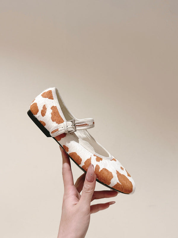 The Row 25ss Mary Jane 10mm Light Brown White Horsehair 451274