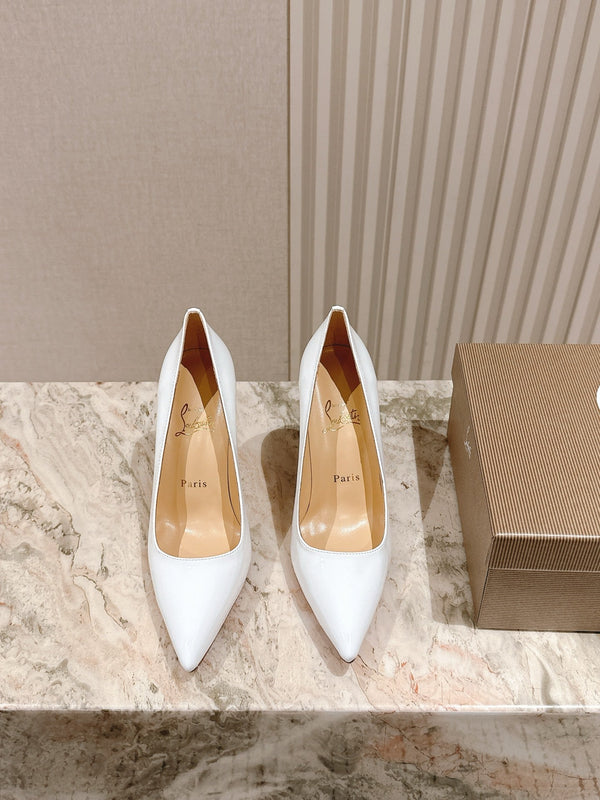CL 25s So Kate Pumps 95mm White Patent Leather 446678