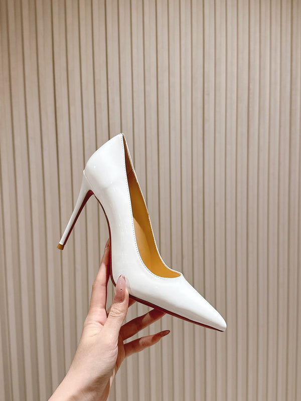 CL 25s So Kate Pumps 95mm White Patent Leather 446678