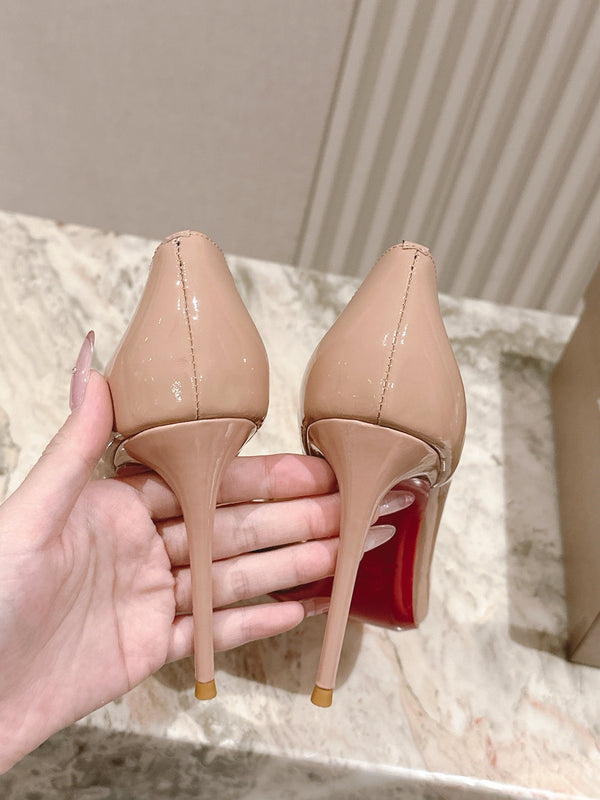 CL 25s Iriza Pumps 95mm Beige Patent Leather 446685