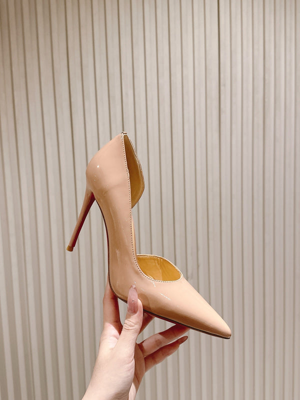 CL 25s Iriza Pumps 95mm Beige Patent Leather 446685