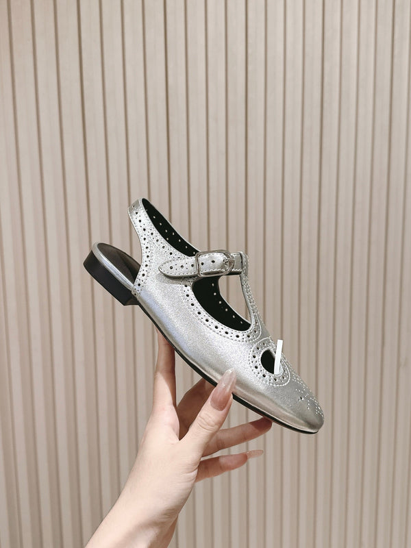 HM 25 Marry Jane Slingback Grey Cowhide 346240