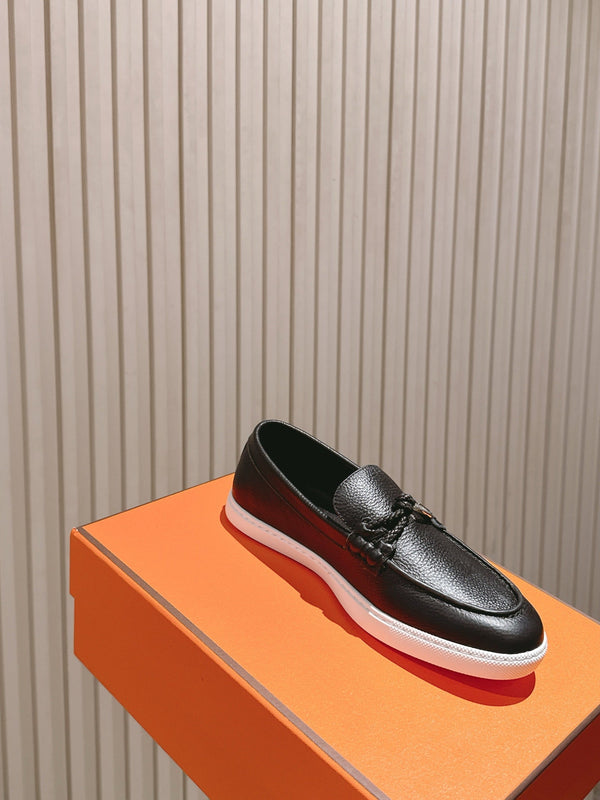 HM 25s Ignacio Loafer Black Grain Leather Rubber 445335