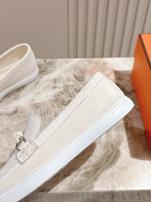 HM 25s Ignacio Loafer White Suede Rubber 445339