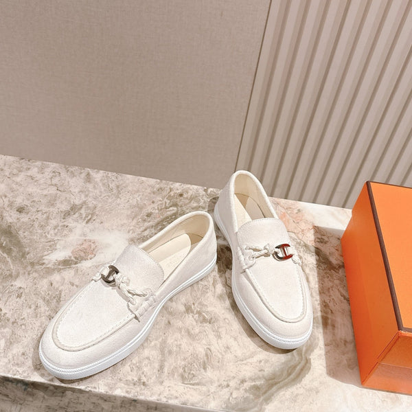 HM 25s Ignacio Loafer White Suede Rubber 445339