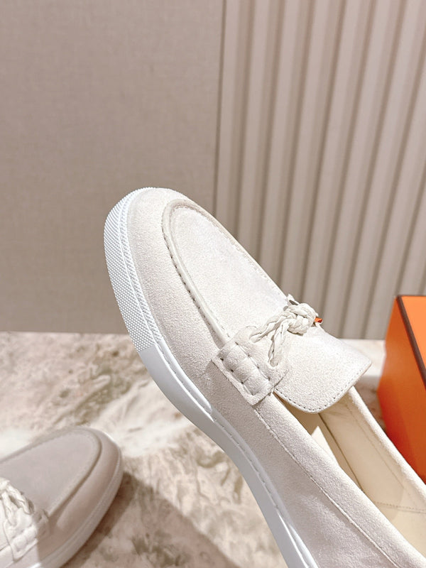 HM 25s Ignacio Loafer White Suede Rubber 445339