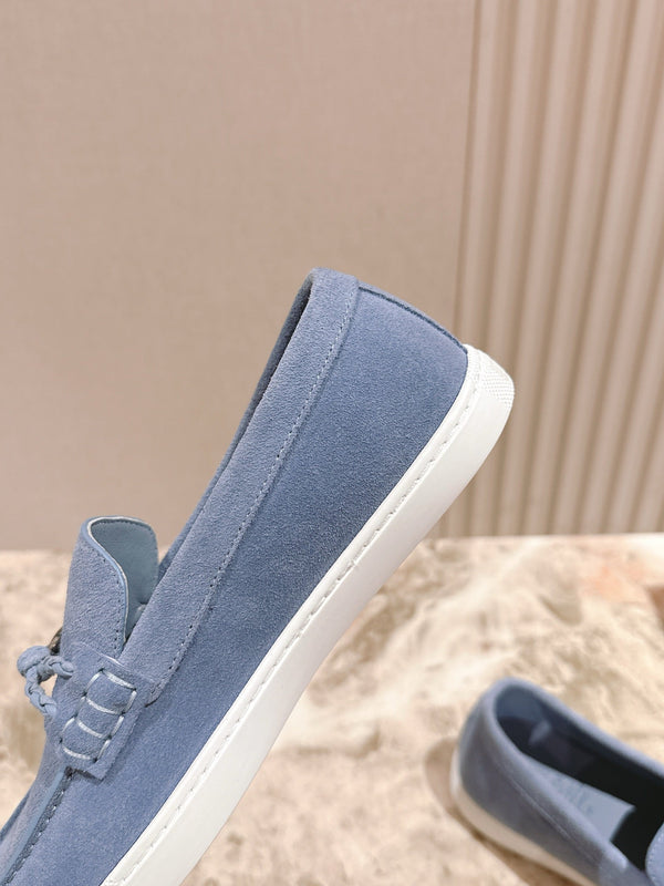 HM 25s Ignacio Loafer Blue Gray Suede Rubber 445349