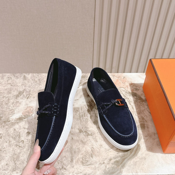 HM 25s Ignacio Loafer Navy Blue Suede Rubber 445350