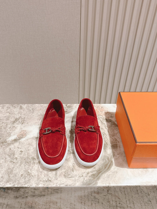 HM 25s Ignacio Loafer Red Suede Rubber 445351