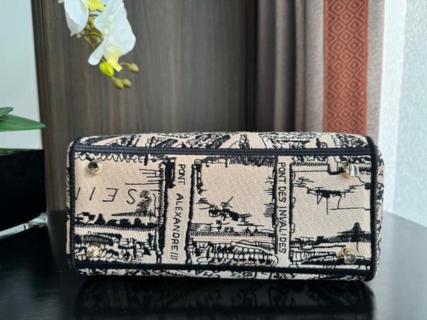 tela da ricamo rosa nera media da donna 24