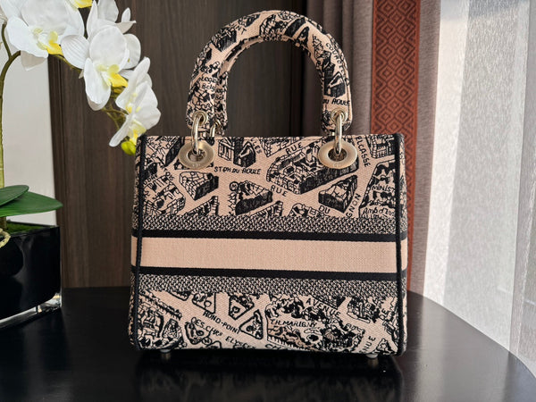 tela da ricamo rosa nera media da donna 24