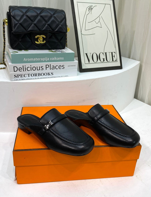 IENA MULE PELLE DI VITELLO NERA