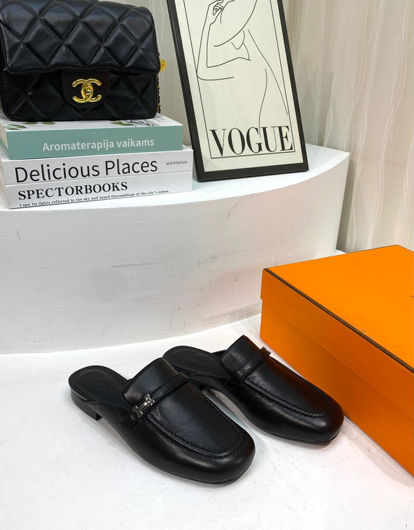 IENA MULE PELLE DI VITELLO NERA