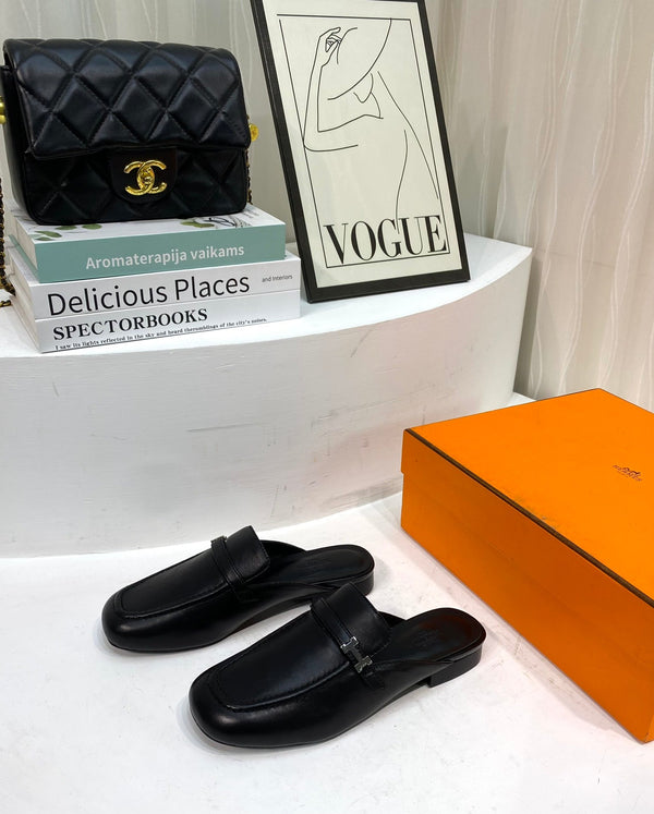 IENA MULE PELLE DI VITELLO NERA