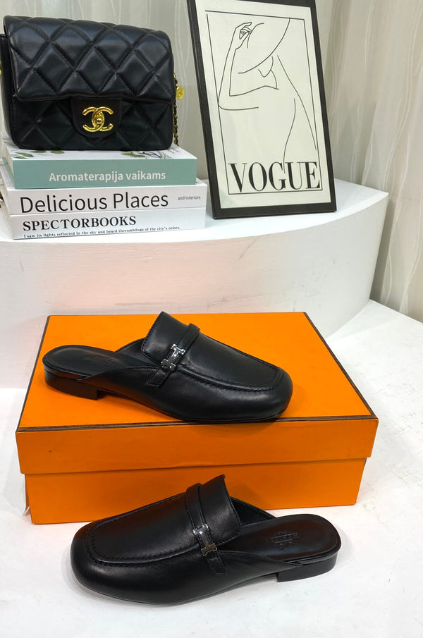 IENA MULE PELLE DI VITELLO NERA