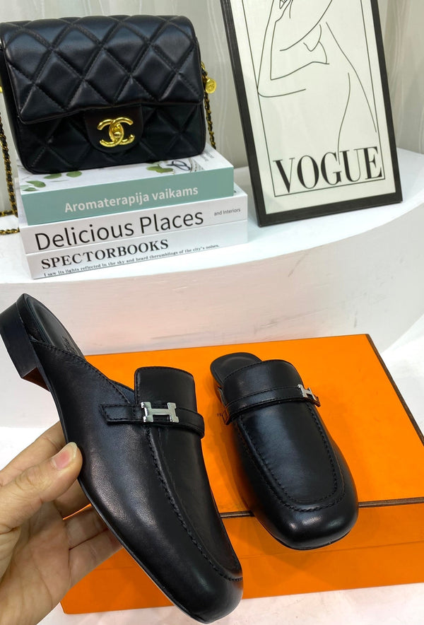 IENA MULE PELLE DI VITELLO NERA