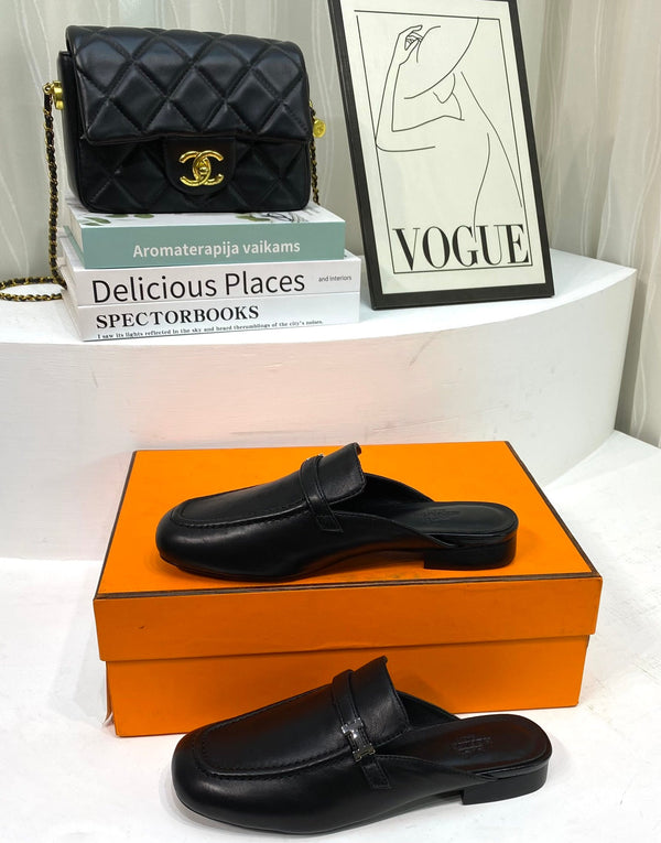 IENA MULE PELLE DI VITELLO NERA