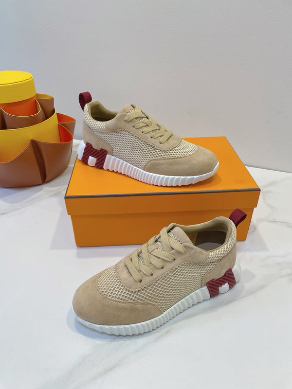 HM Bouncing sneaker Tortilla Brown Fabric with Suede 212282