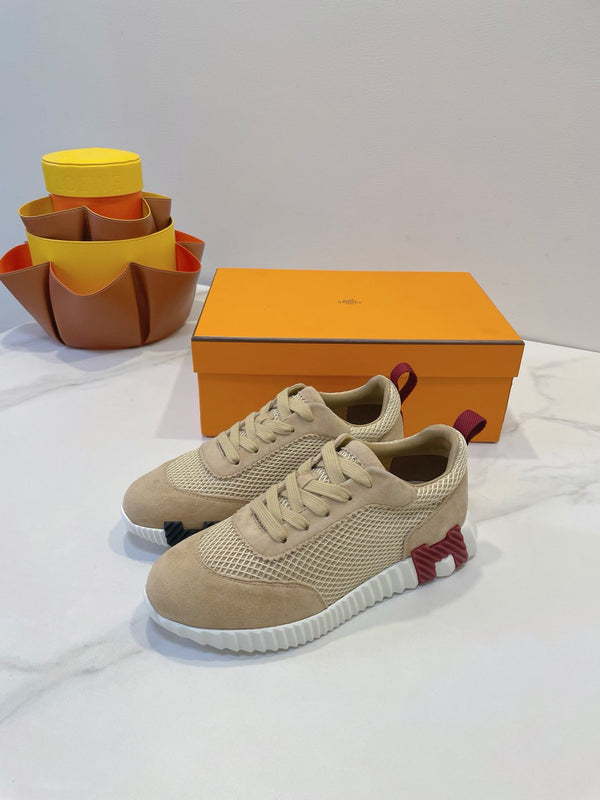 HM Bouncing sneaker Tortilla Brown Fabric with Suede 212282