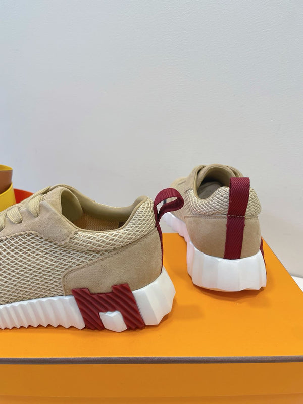 HM Bouncing sneaker Tortilla Brown Fabric with Suede 212282