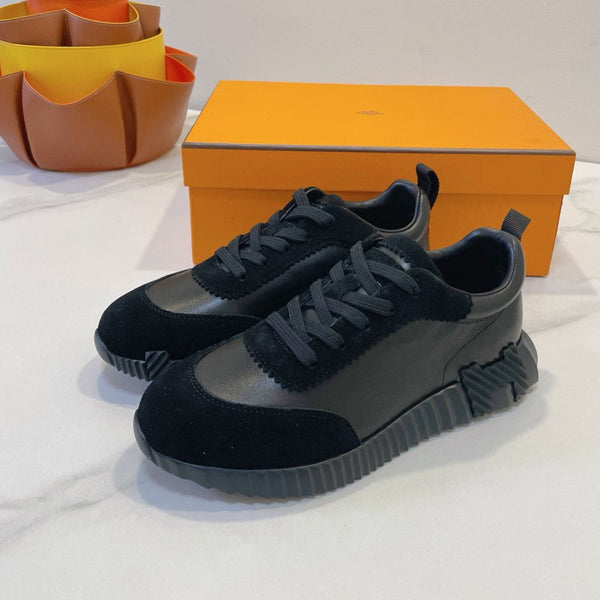 HM Bouncing sneaker Black Calfskin and Suede 212289