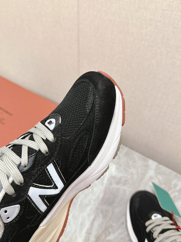 LP x NB 990v6 Sneaker 45mm black suede white calfskin and mesh fabric