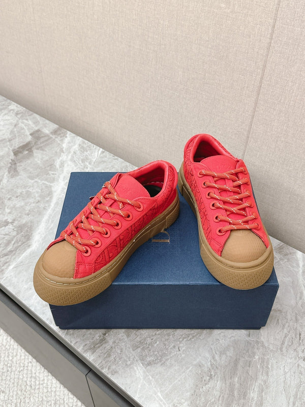 CD And Stone Island B33 Sneaker – Limited And Numbered Edition Coral Red Canvas