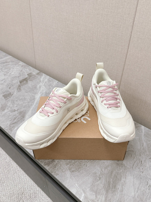 SNEAKER RUN IN TESSUTO SCAMOSCIATO E MESH ROSA PASTELLO