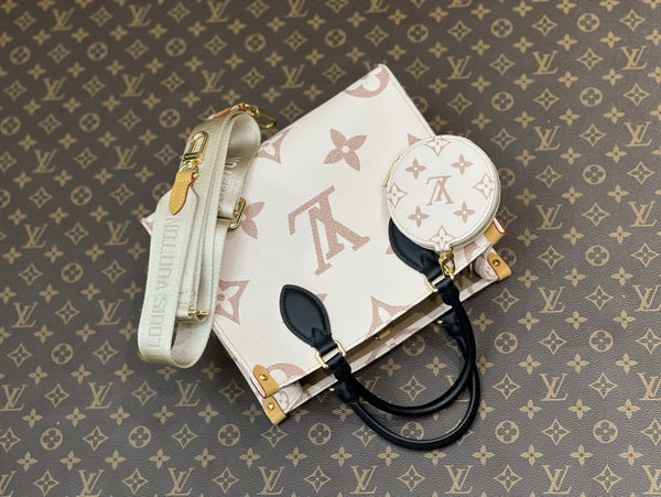 onthego pm 25 cream monogram empreinte embossed calfskin bagcharm