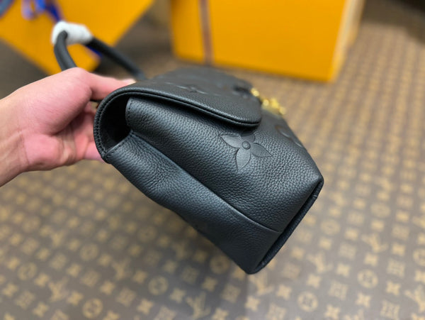 madeleine 30 black grained embossed calfskin