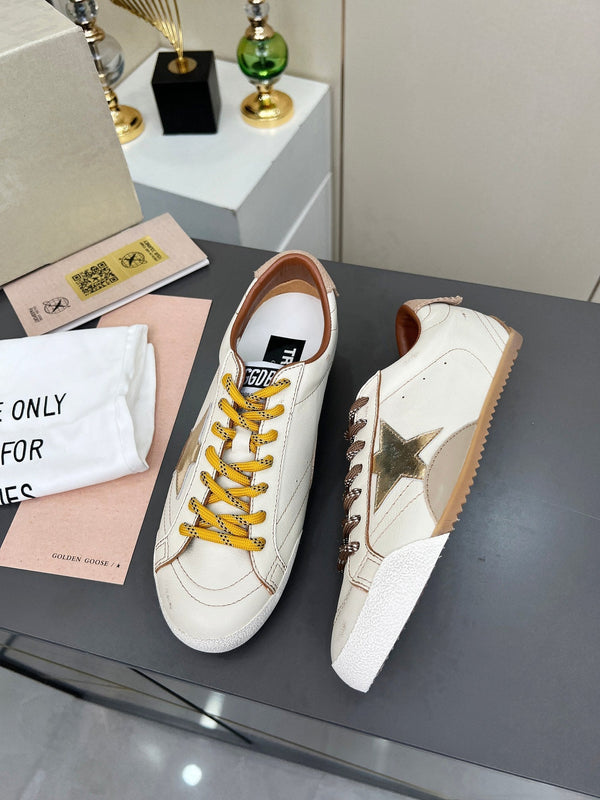 Golden Goose 26s True-Star Sneakers White Sliver Leather 735908