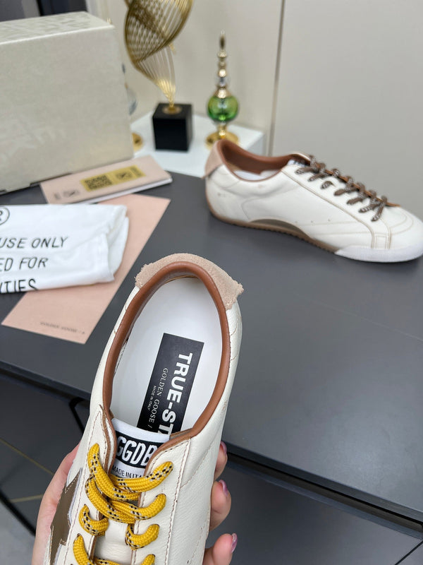 Golden Goose 26s True-Star Sneakers White Sliver Leather 735908