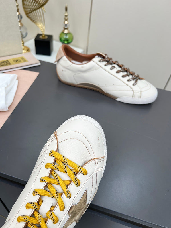 Golden Goose 26s True-Star Sneakers White Sliver Leather 735908