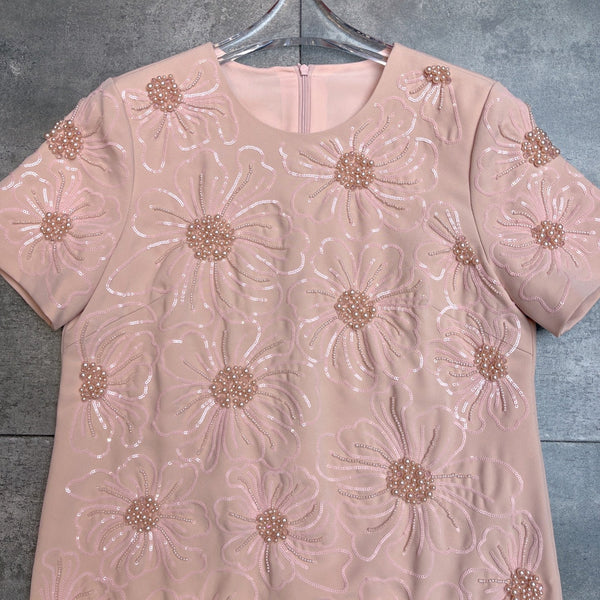 VT 26s Sequin Embroidery Sleeve Dress Cotton Polyester Fiber 400527