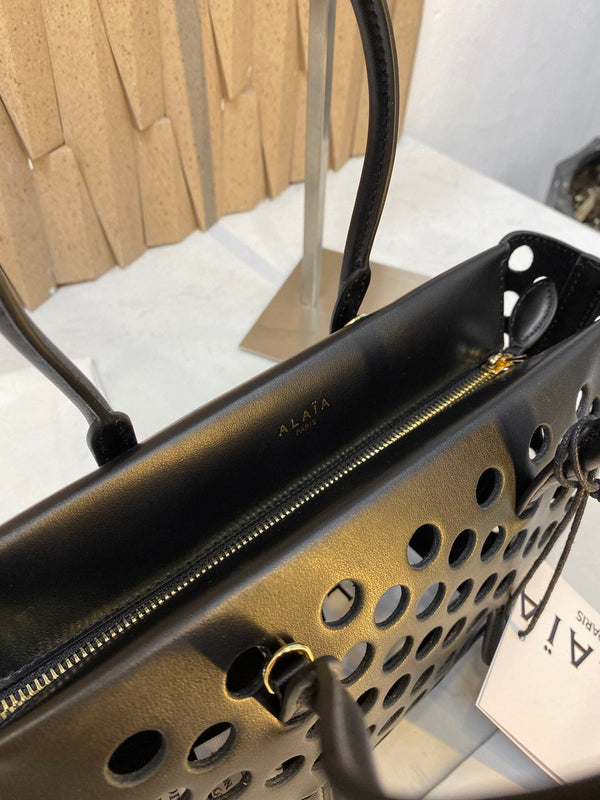 NEO MINA 20 BAG IN BLACK PERFORATED CALFSKIN