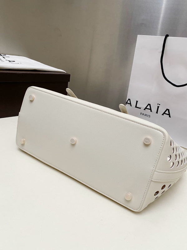 NEO MINA 32 BAG IN WHITE PERFORATED CALFSKIN