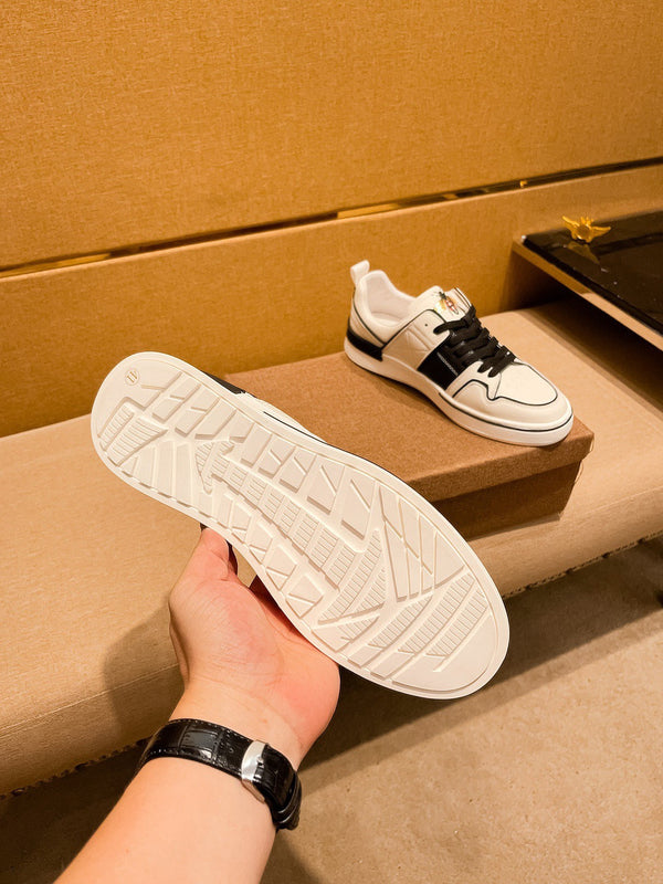 GG Men's Sneaker White Black Cowhide 671711