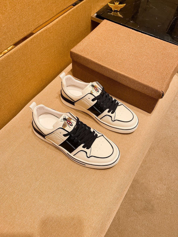 GG Men's Sneaker White Black Cowhide 671711