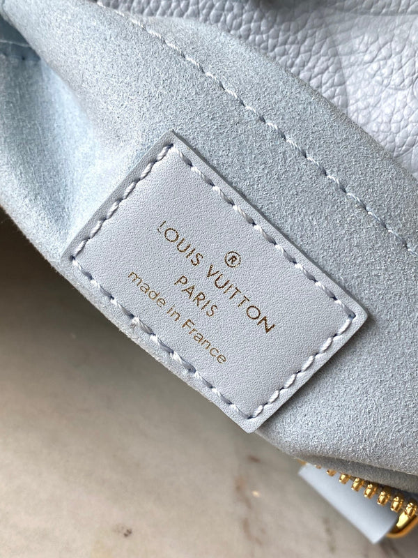 SPEEDY BANDOULIÈRE 20 IN PELLE EMPREINTE MONOGRAM ORA BLU