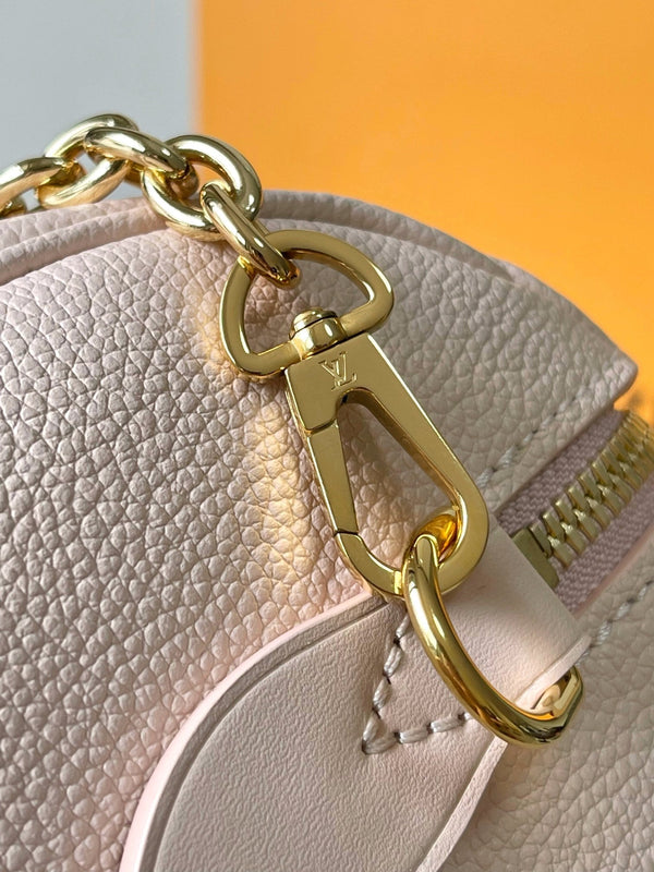 SPEEDY BANDOULIÈRE 20 IN PELLE IMPERO MONOGRAMMA ROSA CHIARO