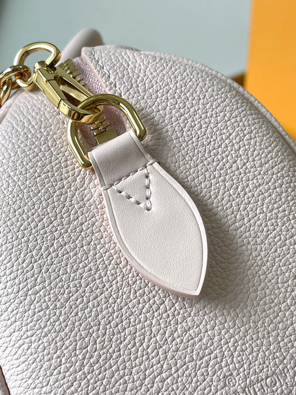 SPEEDY BANDOULIÈRE 20 IN PELLE IMPERO MONOGRAMMA ROSA CHIARO